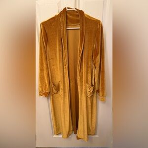 Stylish Crush Velvet Blazer/Jacket in Gold